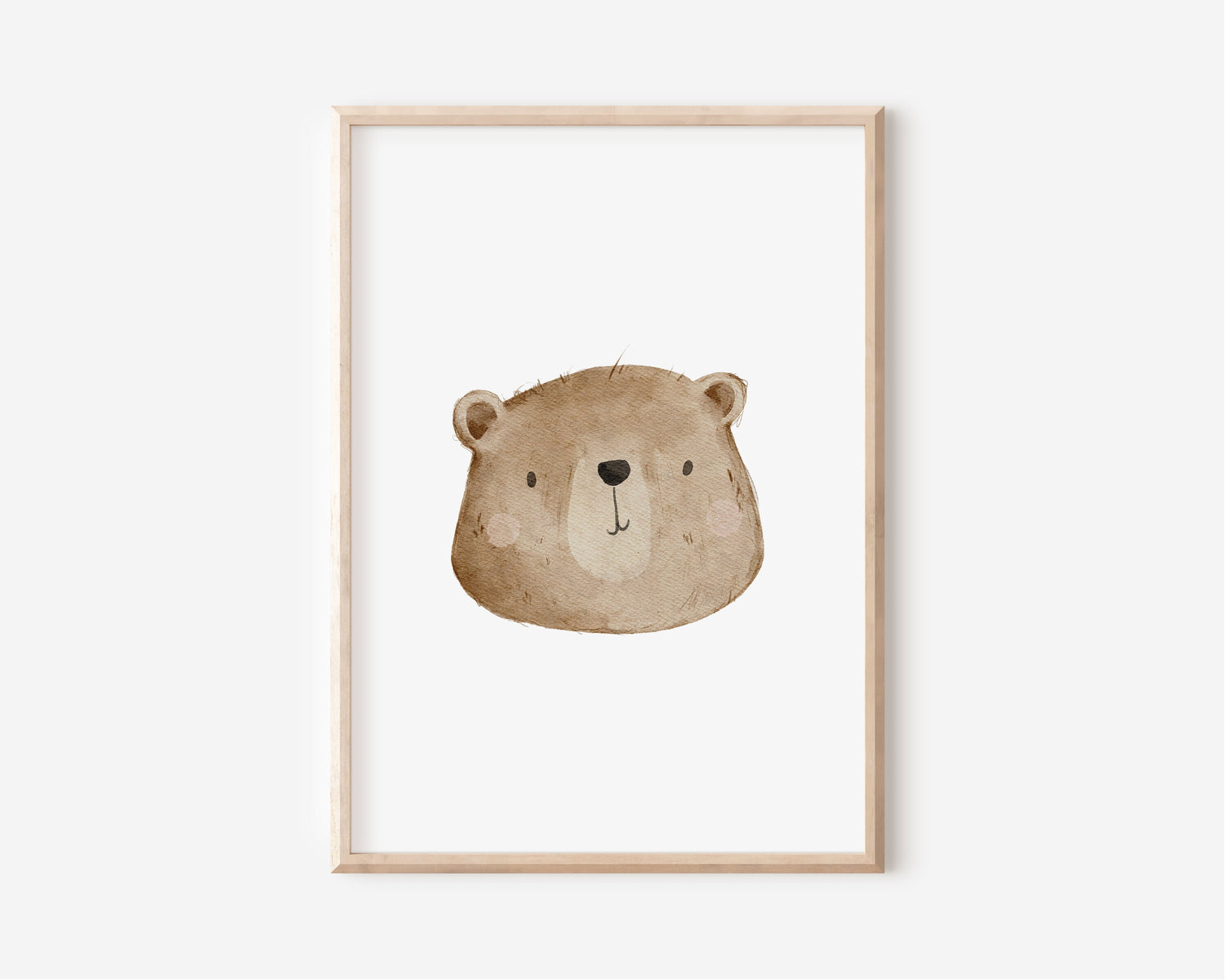 Poster mit Bär &quot;Ich bin mutig und stark&quot; / A4 &amp; A3