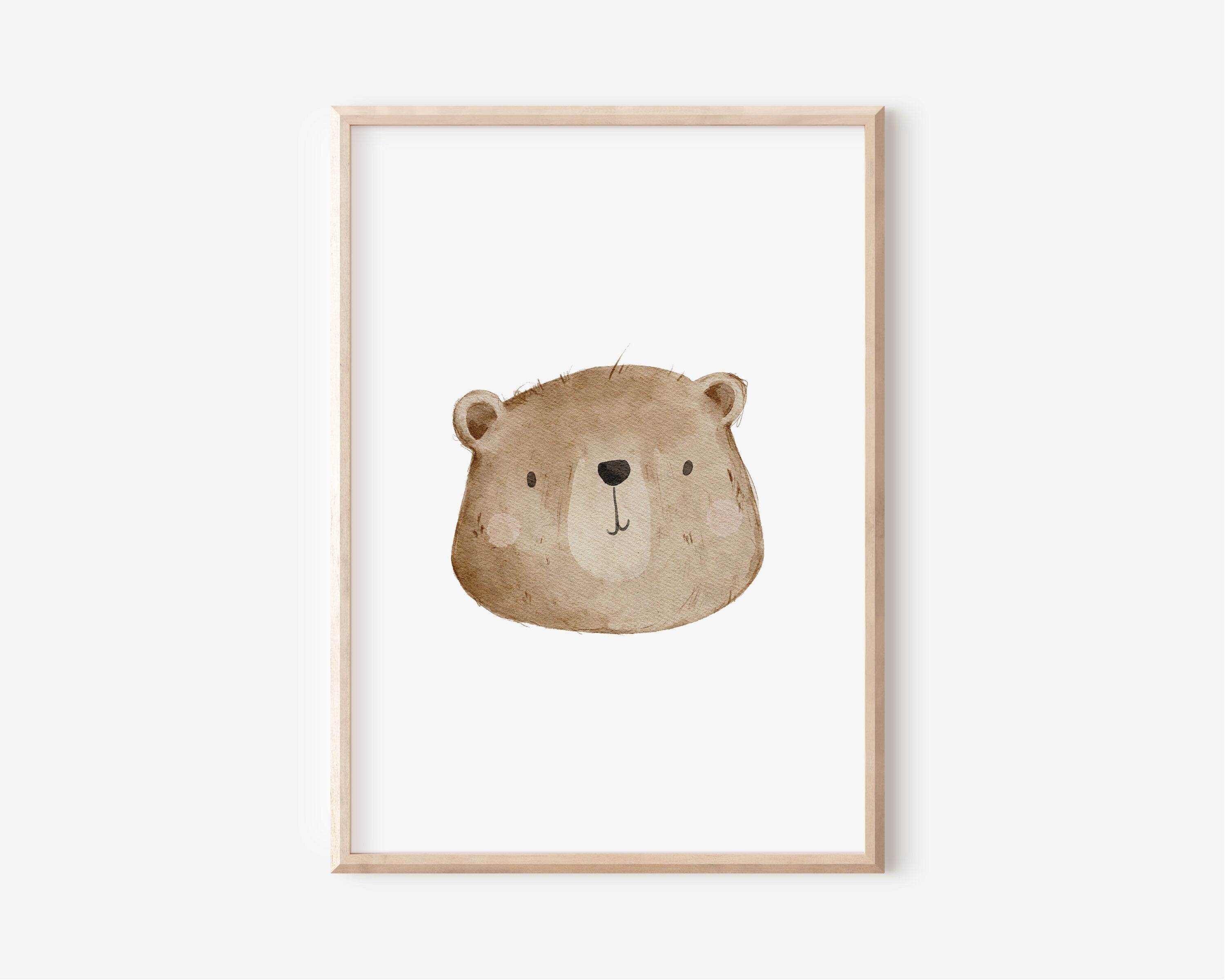 Poster mit Bär &quot;Ich bin mutig und stark&quot; / A4 &amp; A3