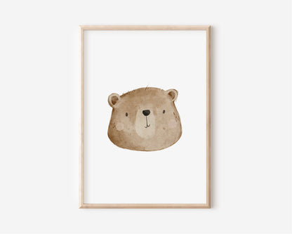 Poster mit Bär &quot;Ich bin mutig und stark&quot; / A4 &amp; A3