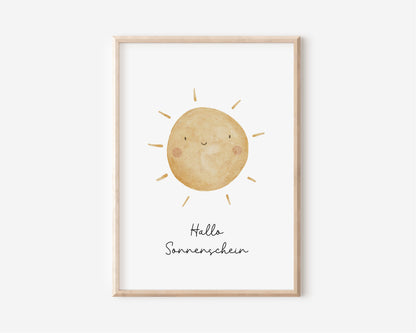 Poster Sonne / A4 &amp; A3