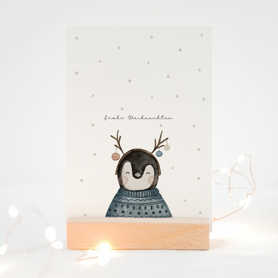 Weihnachtskarte Pinguin