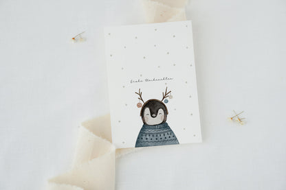Weihnachtskarte Pinguin