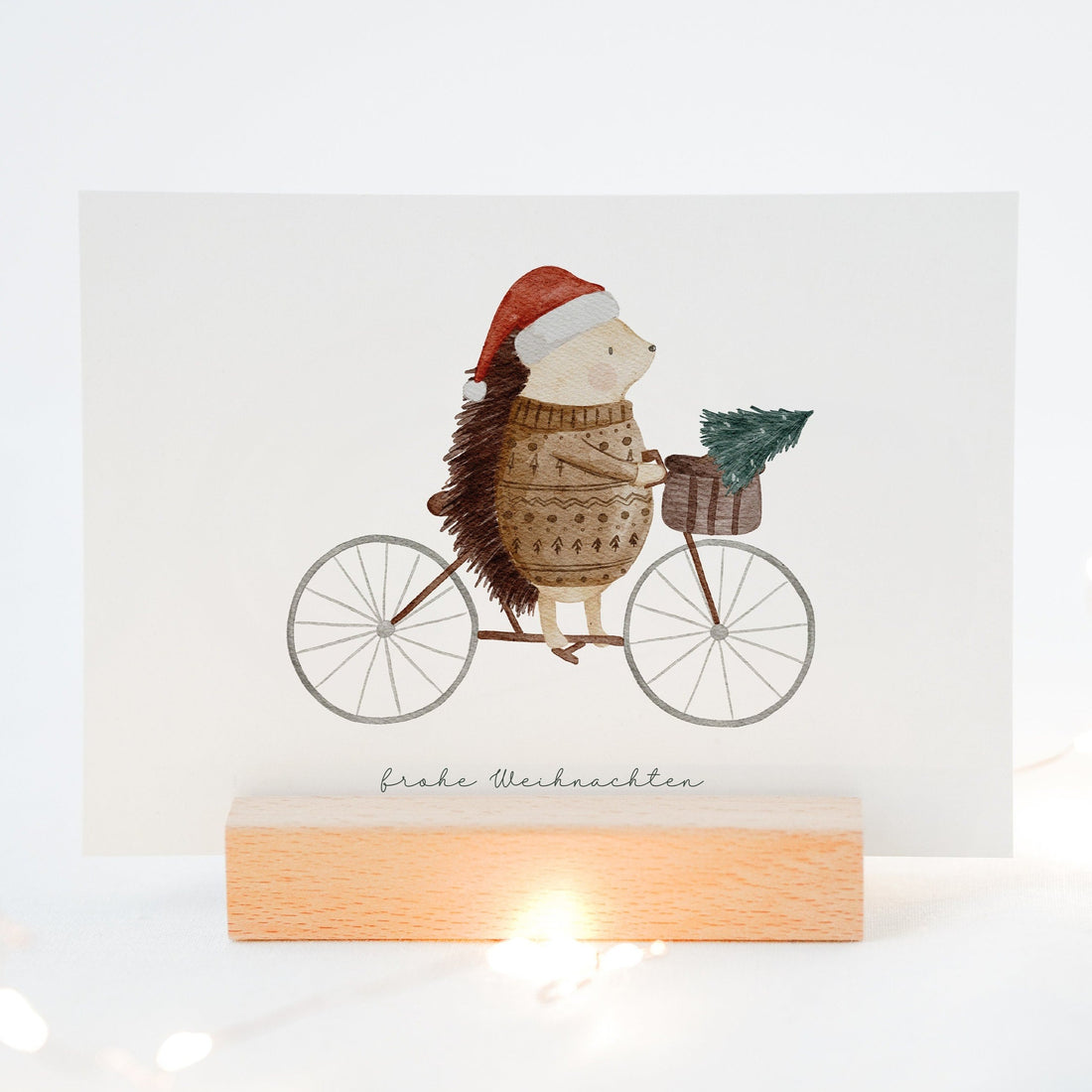 Weihnachtskarte Fahrradigel