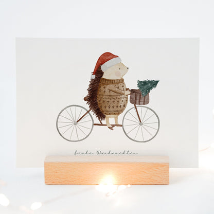 Weihnachtskarte Fahrradigel