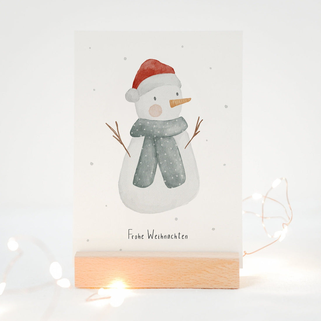 Weihnachtskarte Weihnachtsschneemann