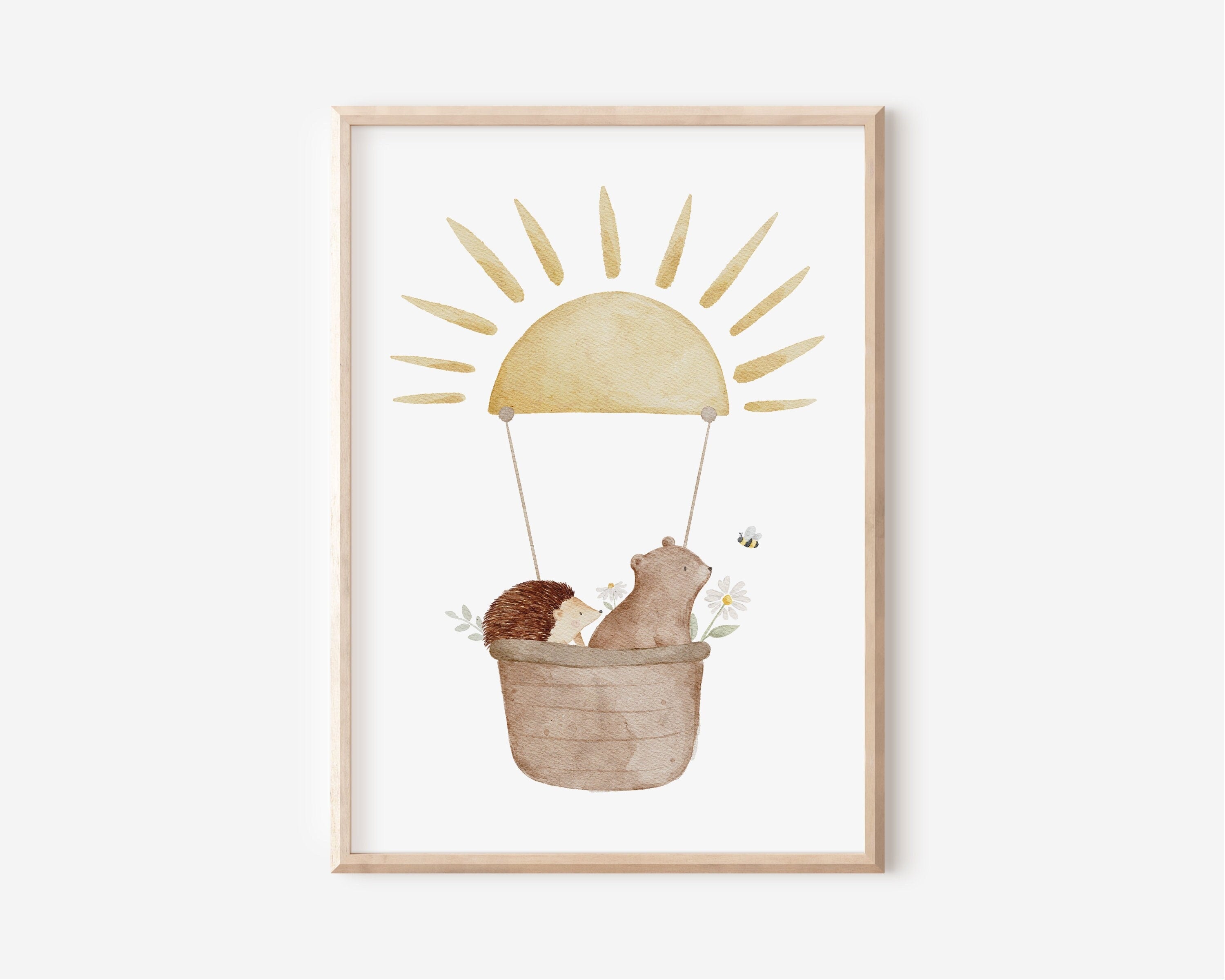 Poster Sonnenheißluftballon / A4 &amp; A3