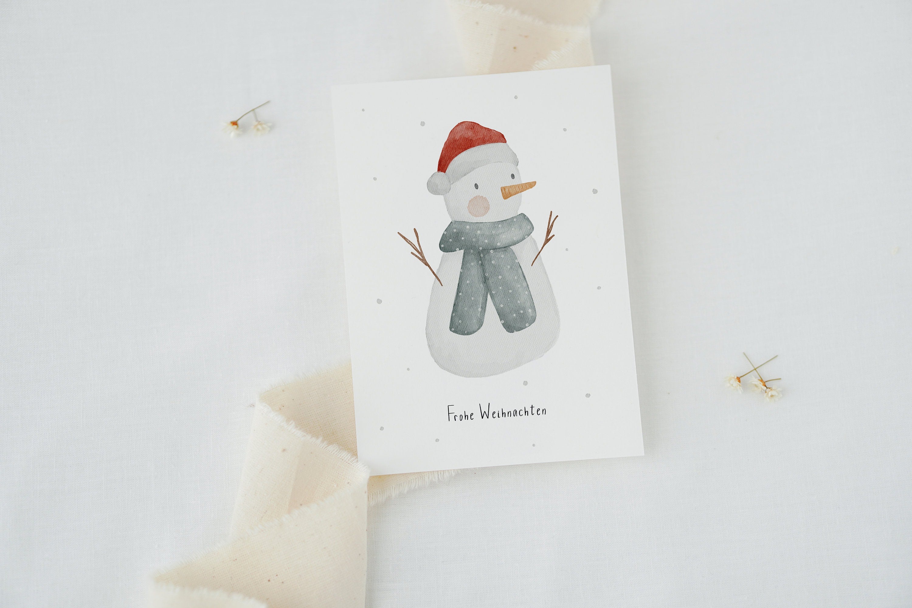 Weihnachtskarte Weihnachtsschneemann