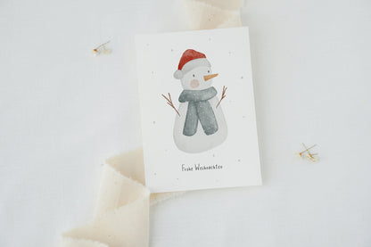 Weihnachtskarte Weihnachtsschneemann