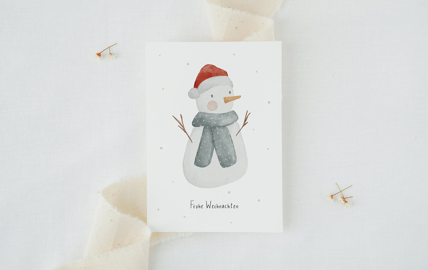 Weihnachtskarte Weihnachtsschneemann