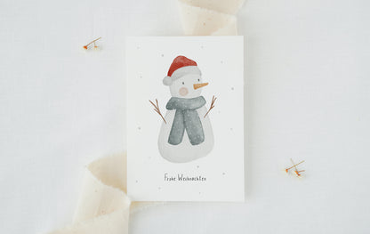 Weihnachtskarte Weihnachtsschneemann