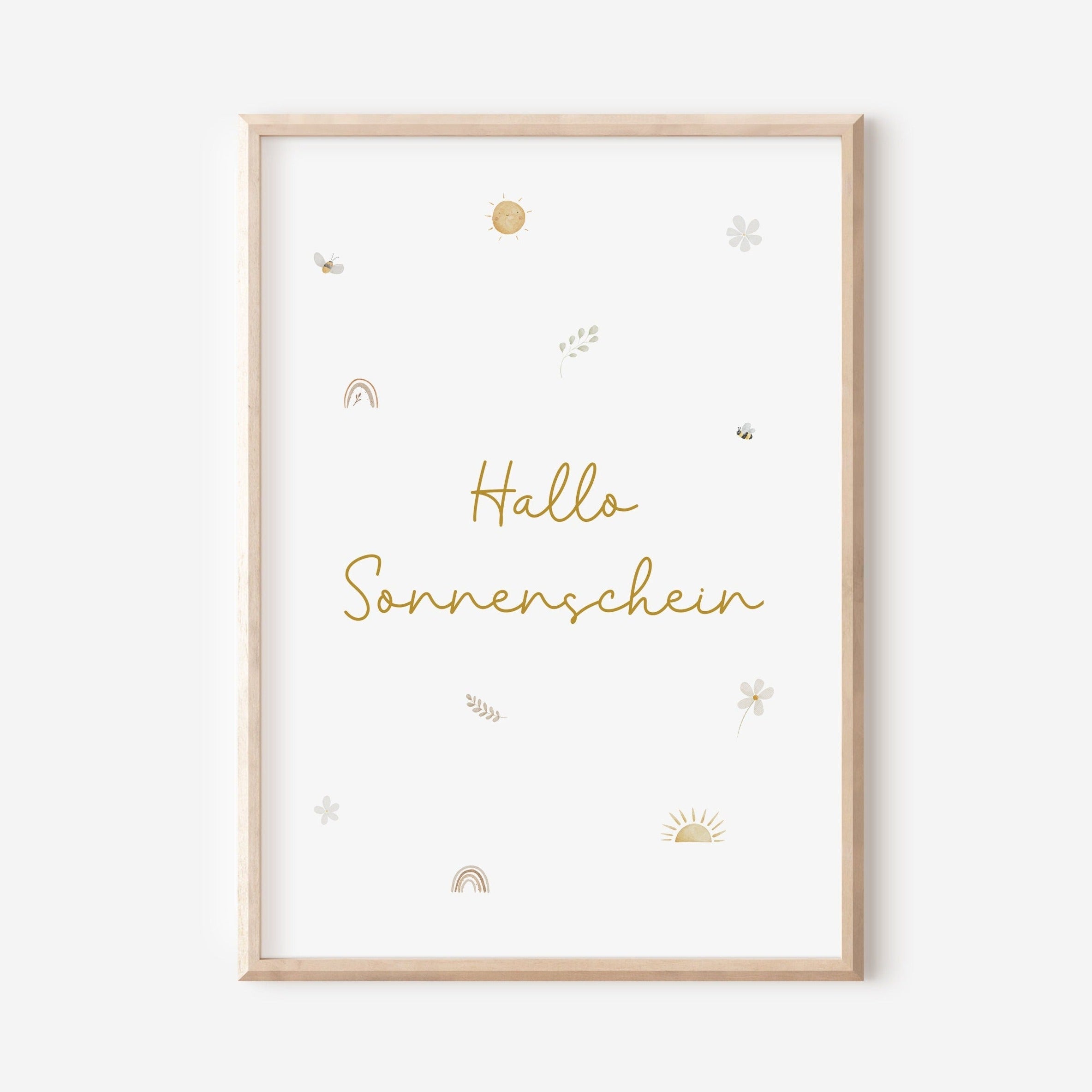 Poster &quot;Hallo Sonnenschein&quot; / A4 &amp; A3