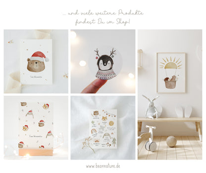 Poster Gans mit Regenschirm / A4 &amp; A3